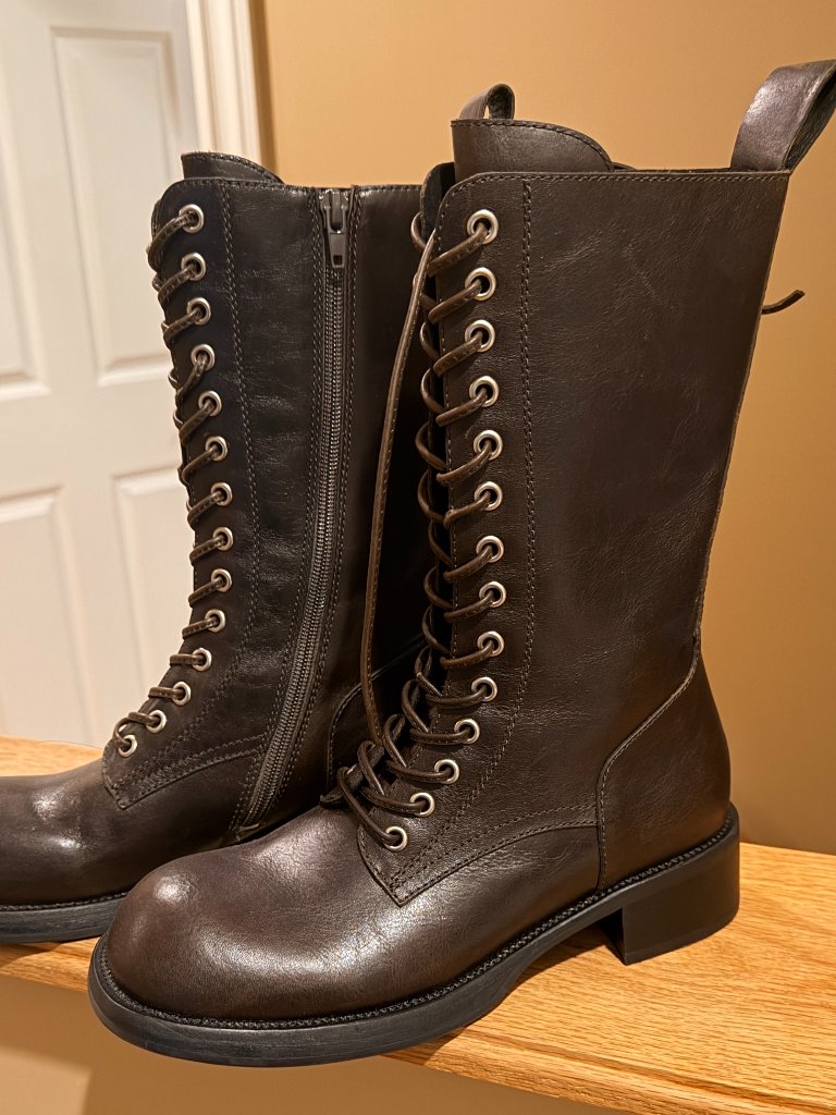 Jeffrey Campbell Gazette Lace-Up Boot Size 8 Brown